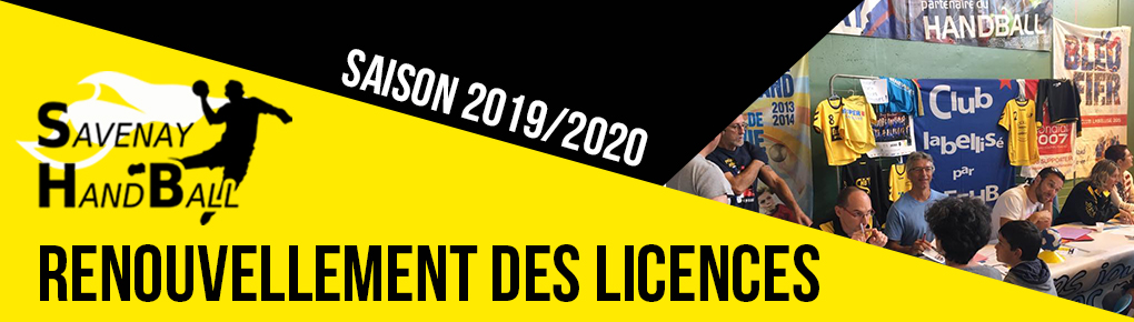 Renouvellement de la licence pour les licenciés de la saison 2018/2019.